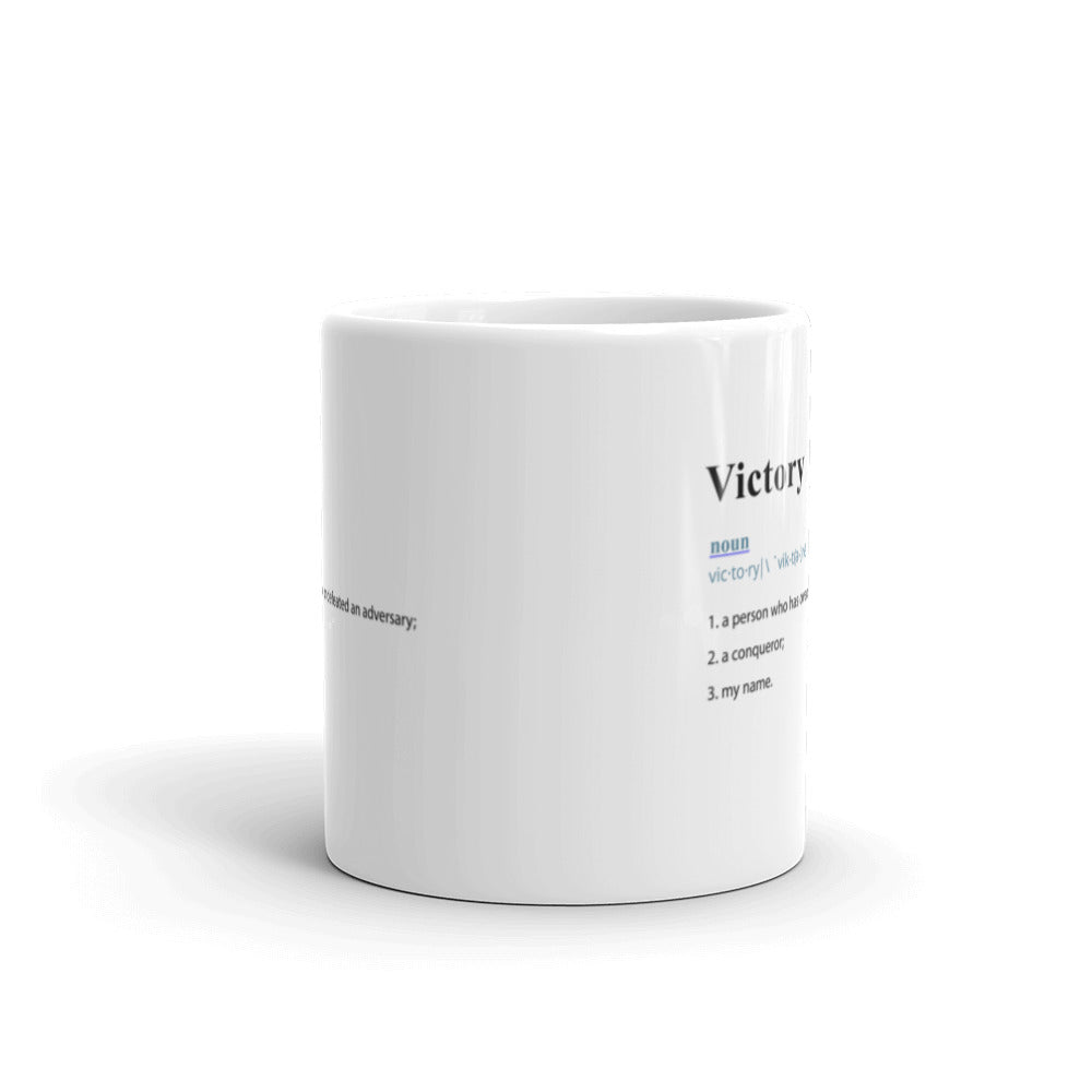 White glossy mug