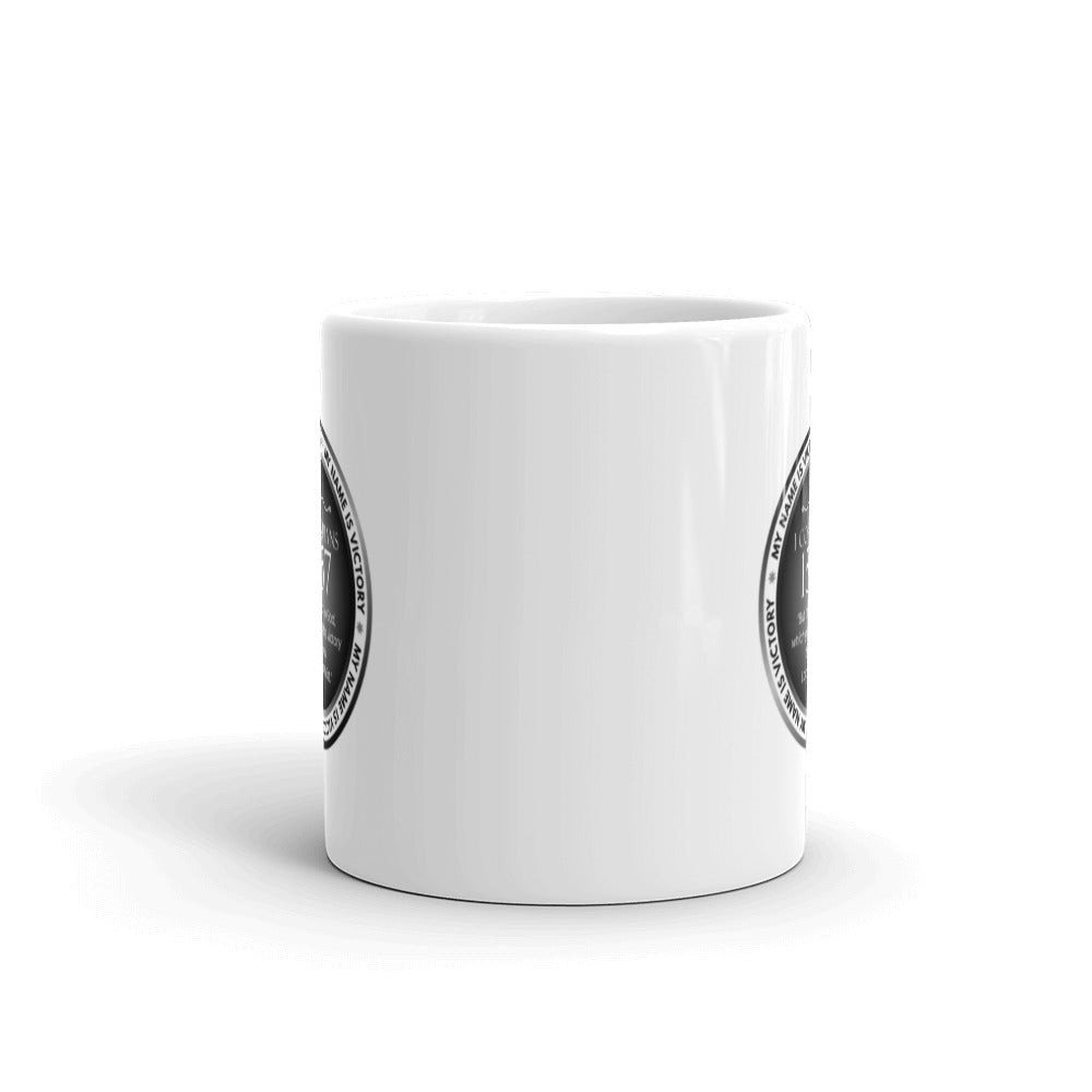 White glossy mug