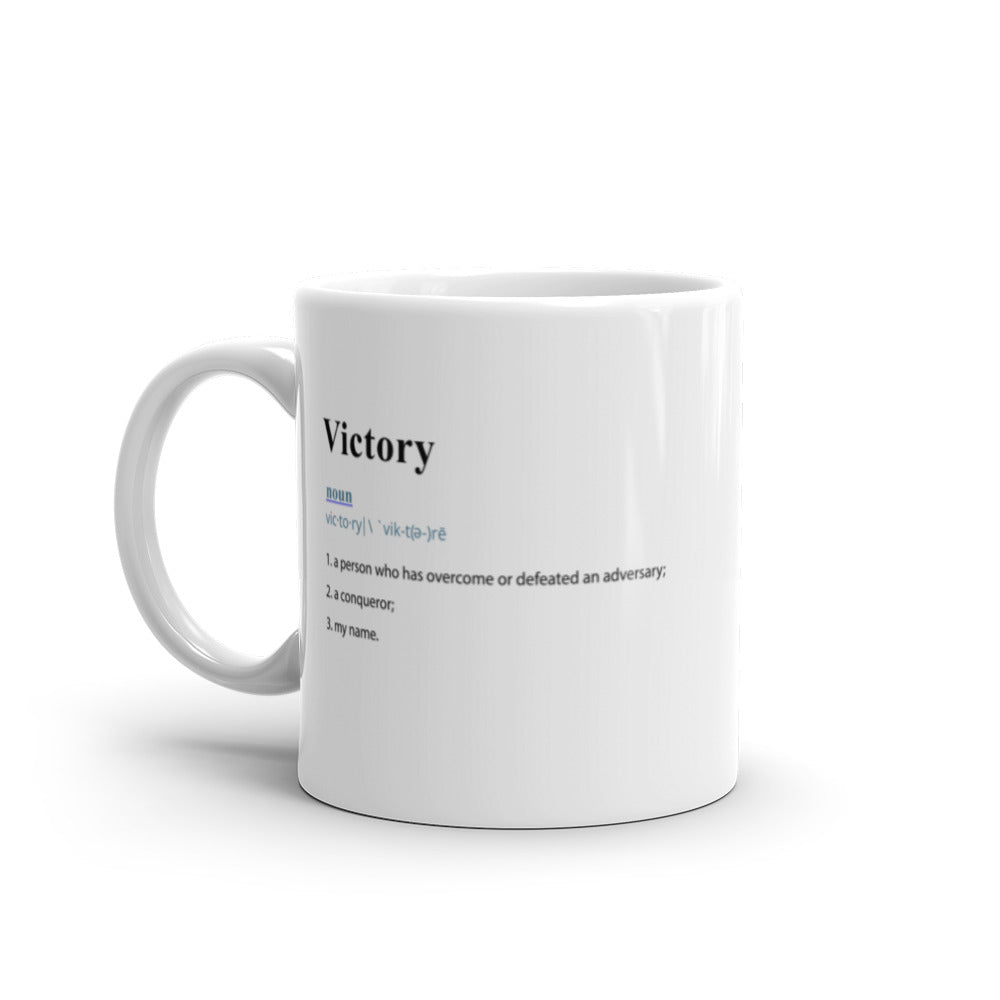 White glossy mug