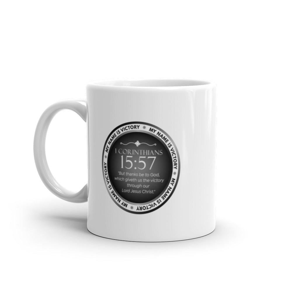 White glossy mug