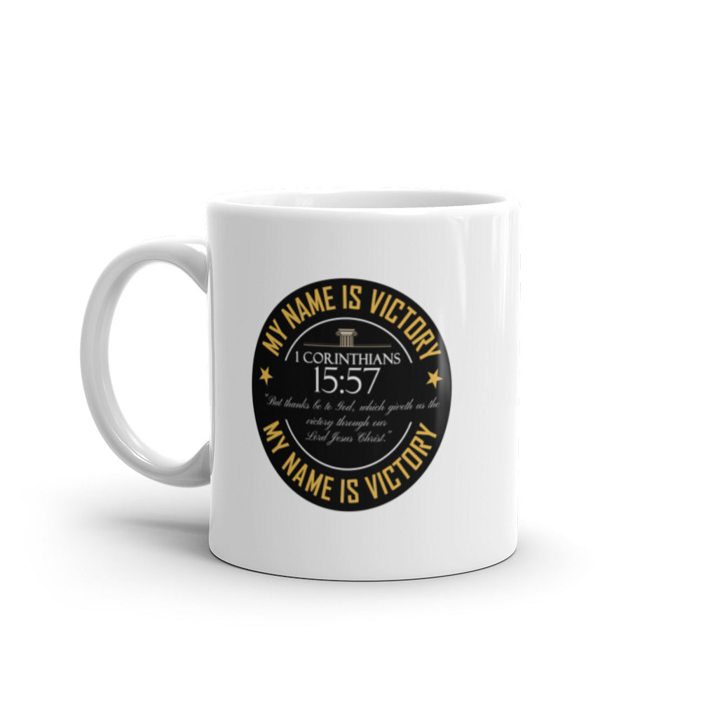 White glossy mug