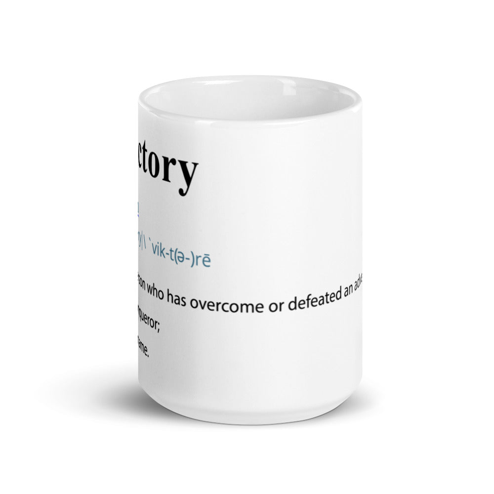 White glossy mug