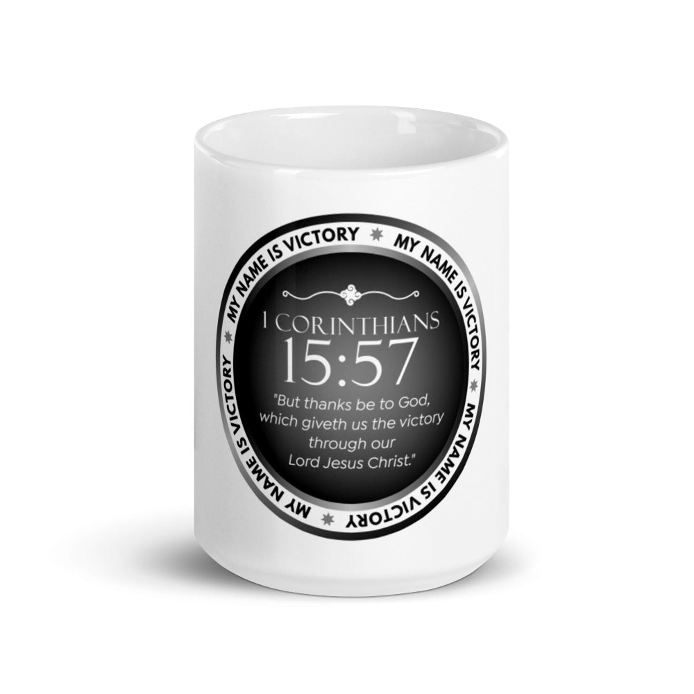 White glossy mug