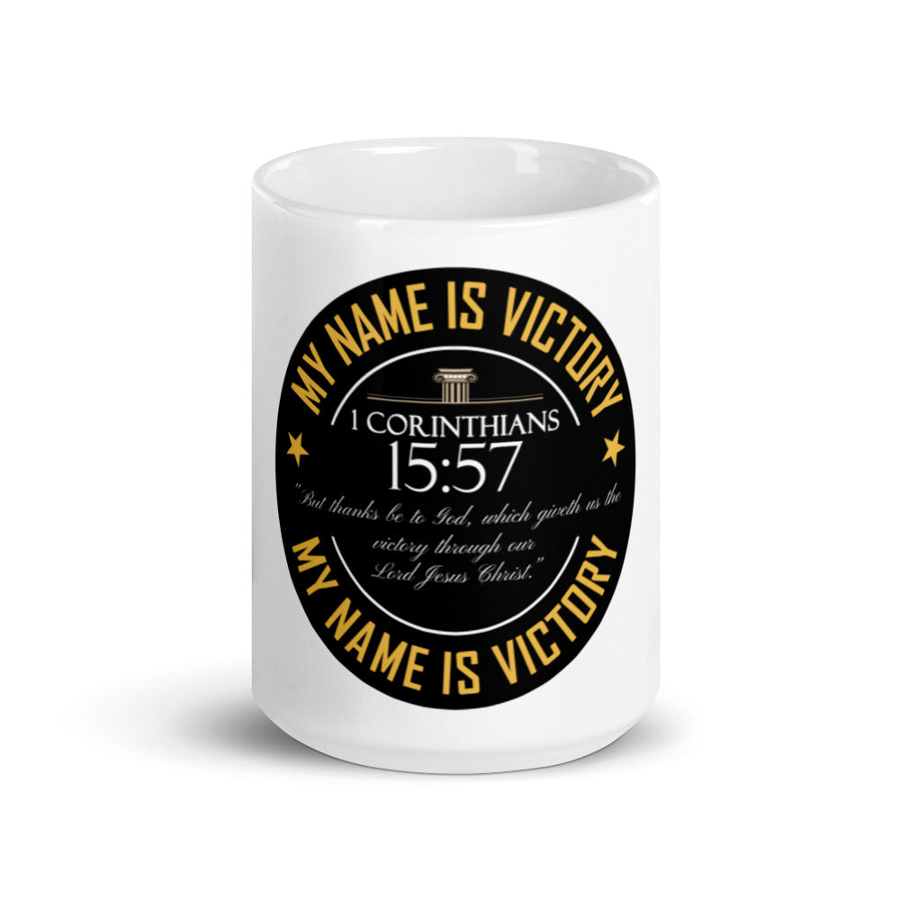 White glossy mug