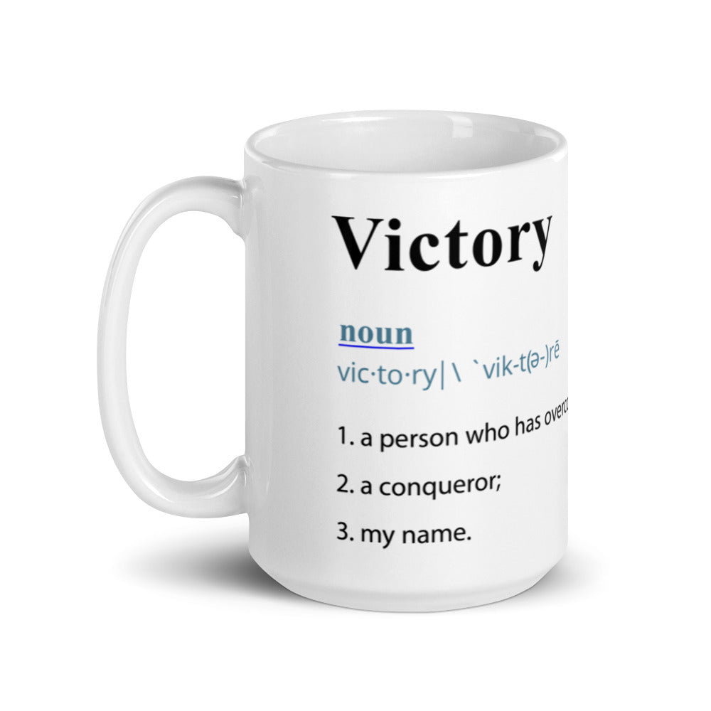 White glossy mug