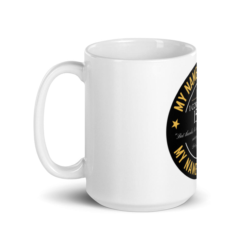White glossy mug