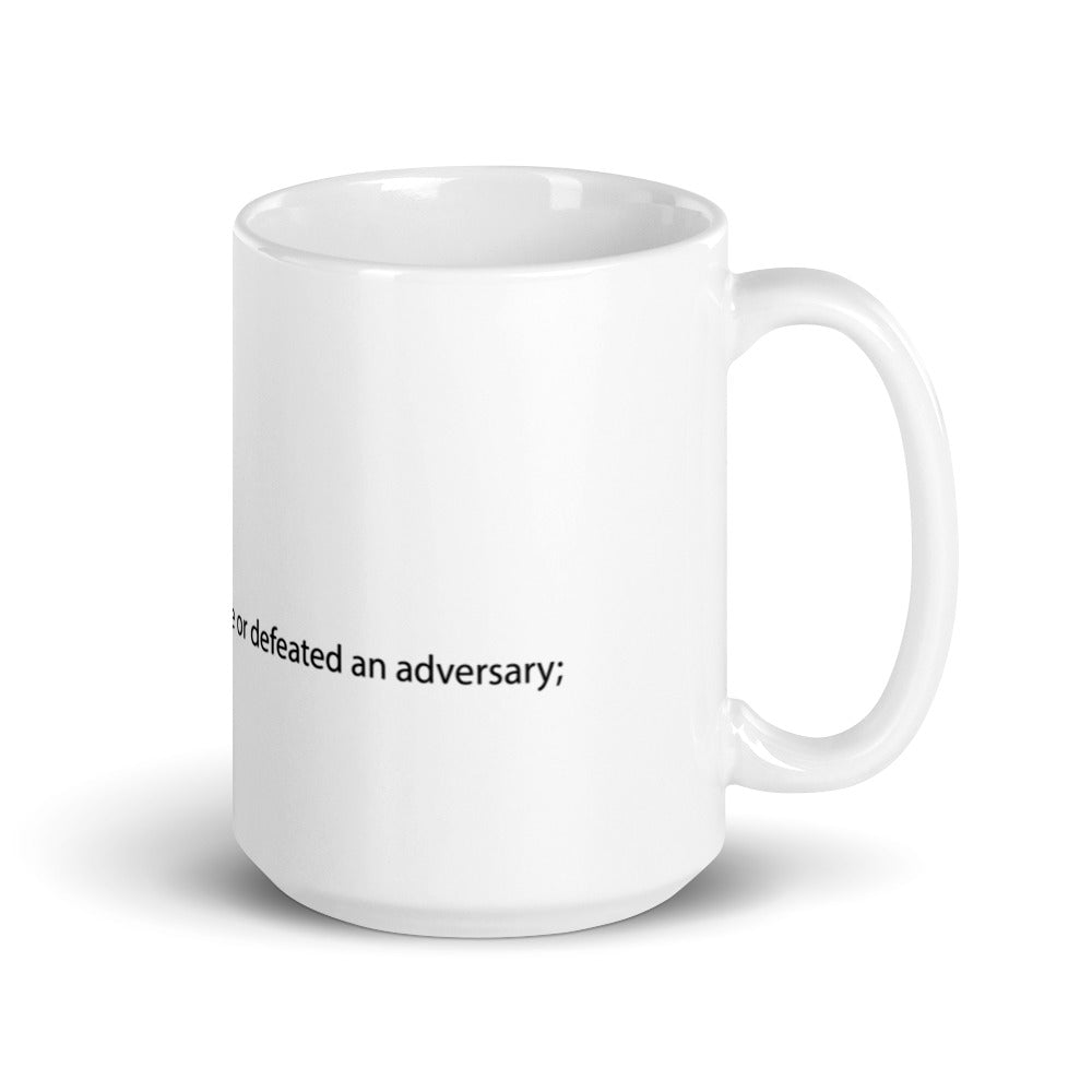 White glossy mug