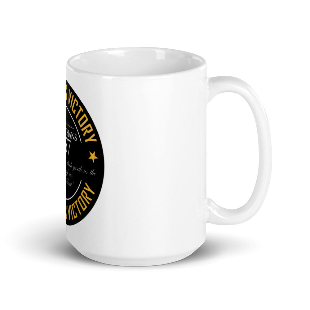White glossy mug