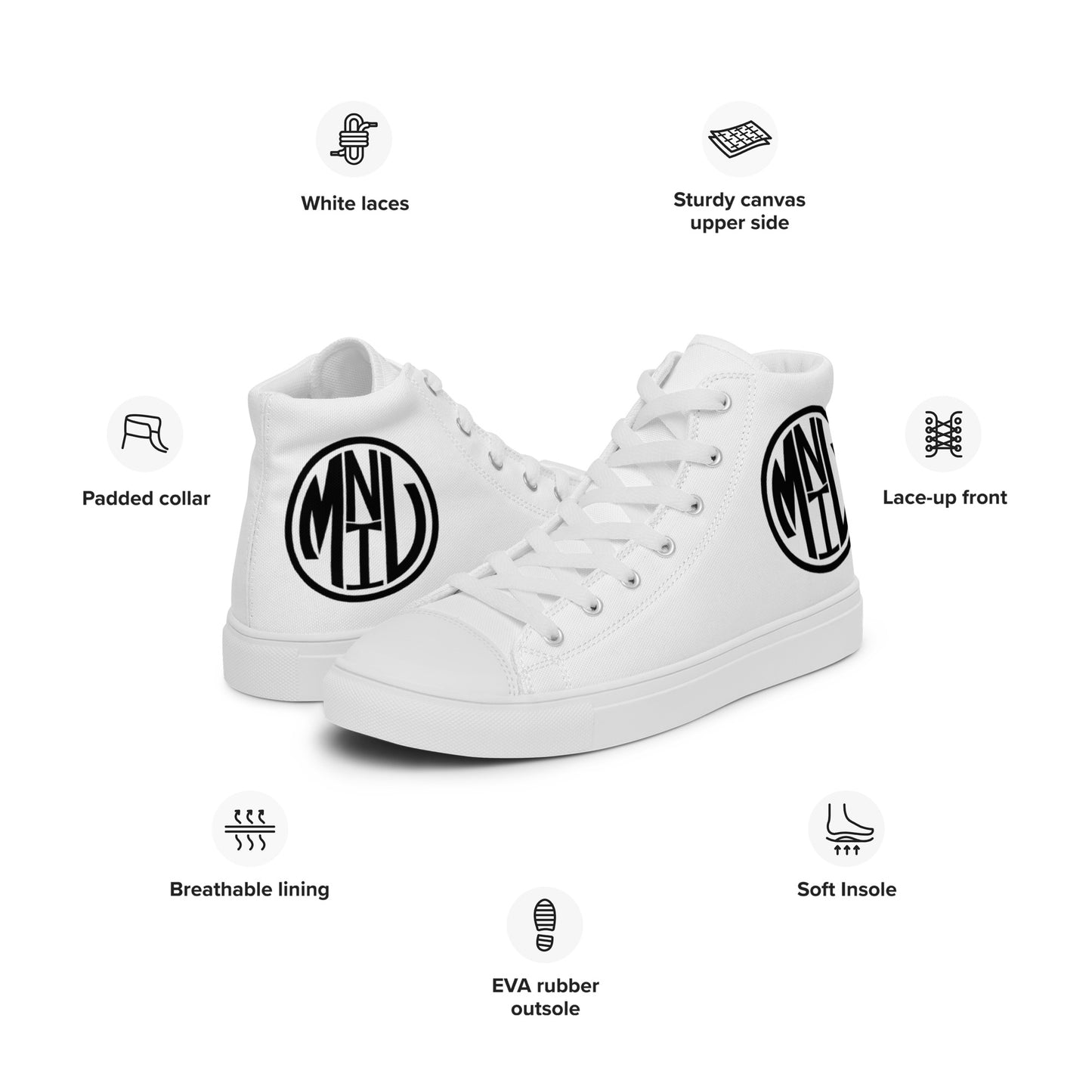 Women’s high top canvas shoes