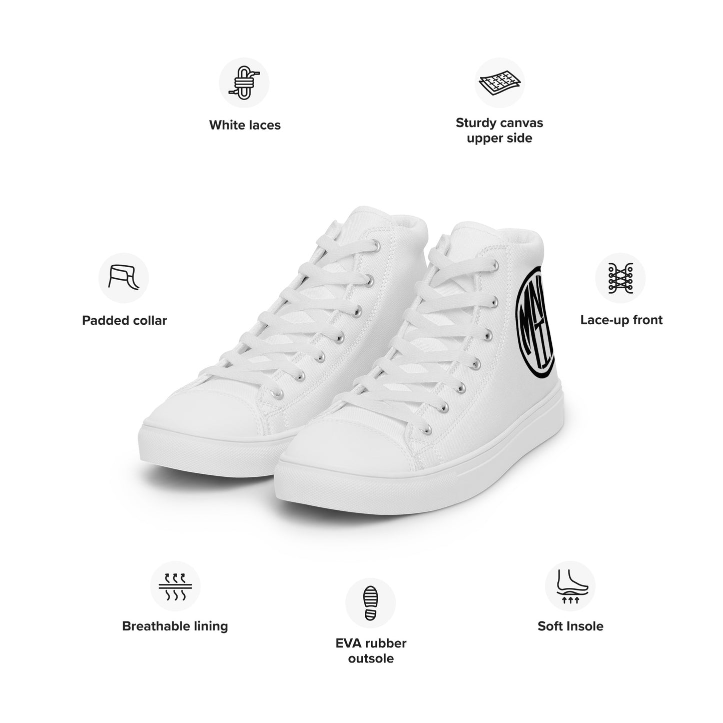 Women’s high top canvas shoes