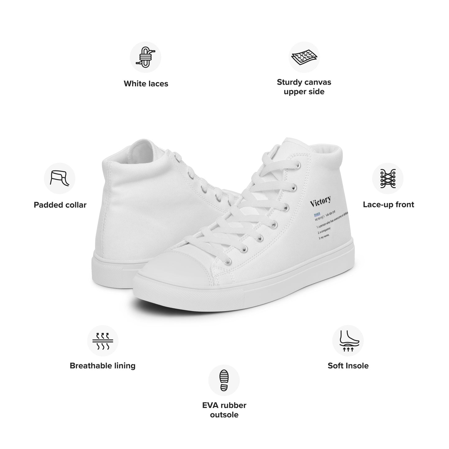 High top canvas shoes