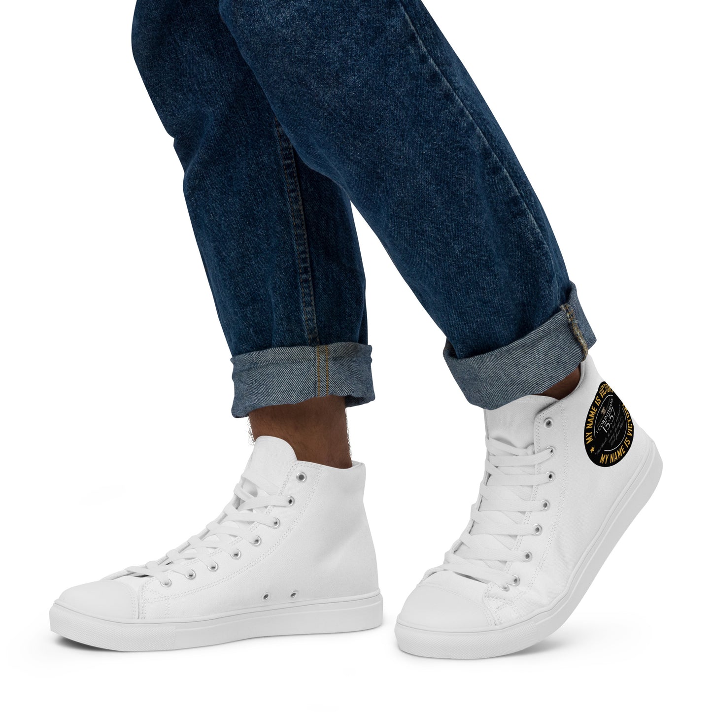 High top canvas shoes