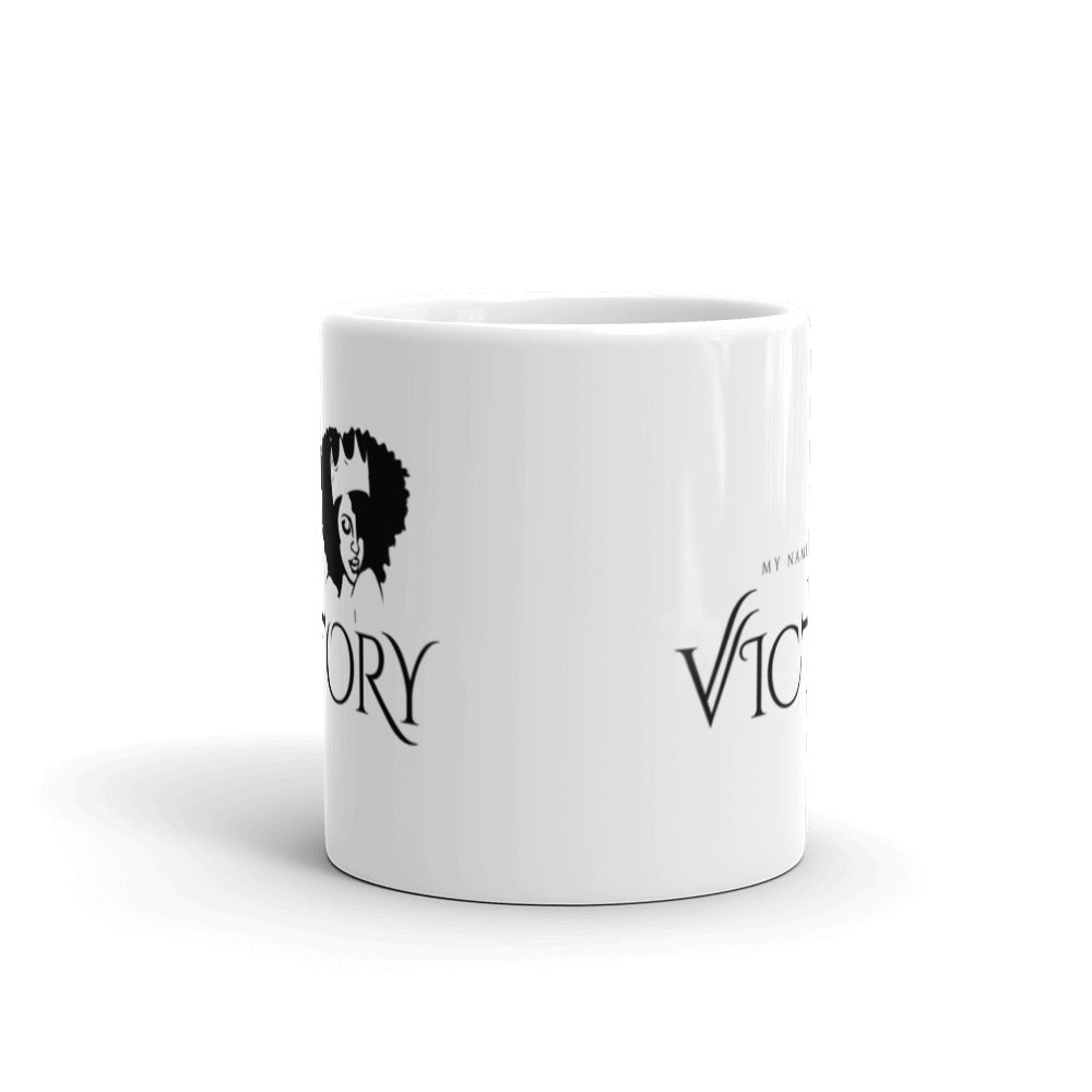 White glossy mug