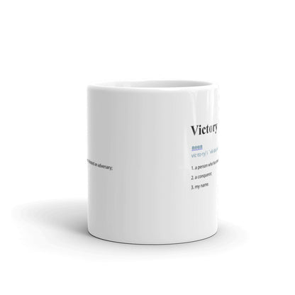 White glossy mug