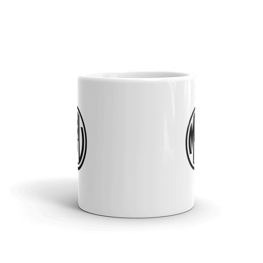 White glossy mug