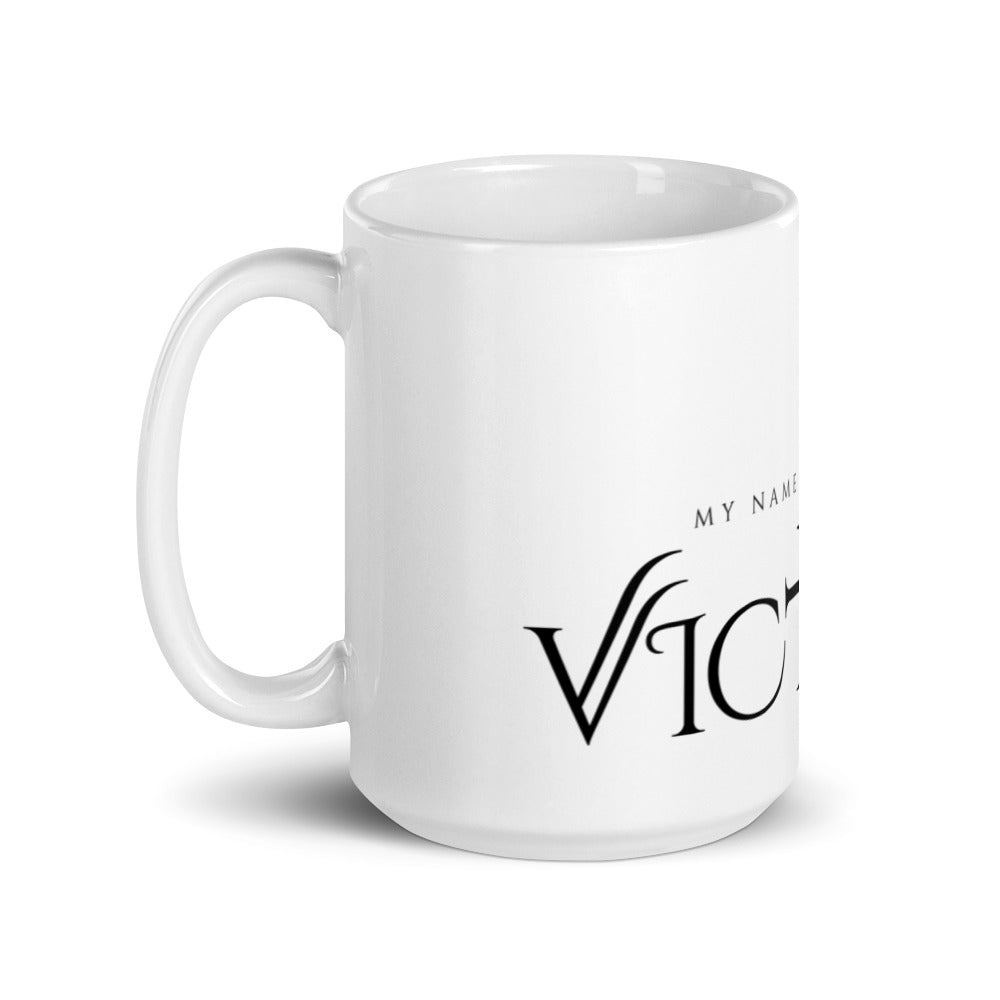 White glossy mug