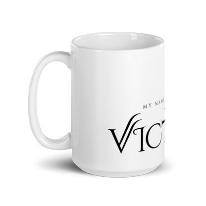 White glossy mug