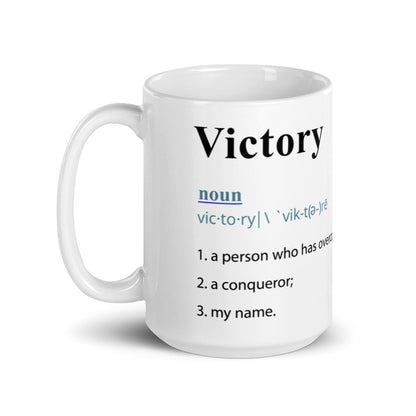 White glossy mug