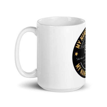 White glossy mug
