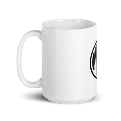 White glossy mug