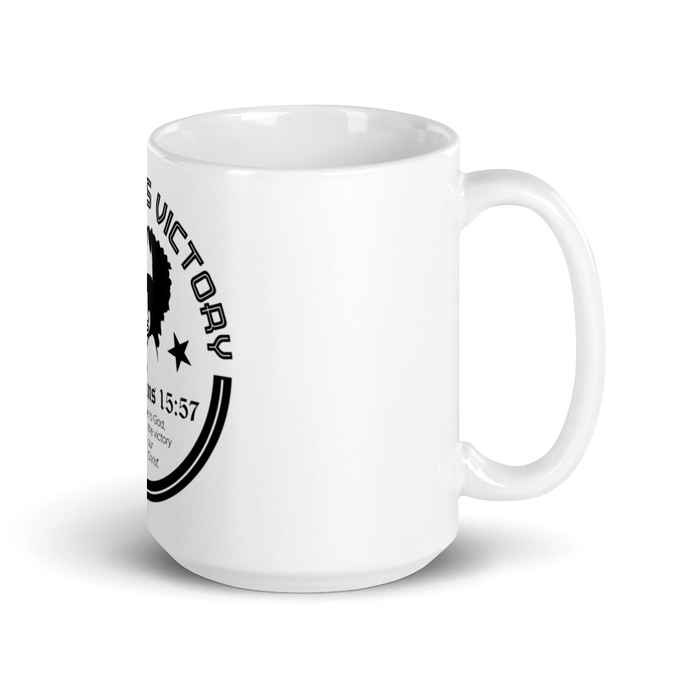 White glossy mug